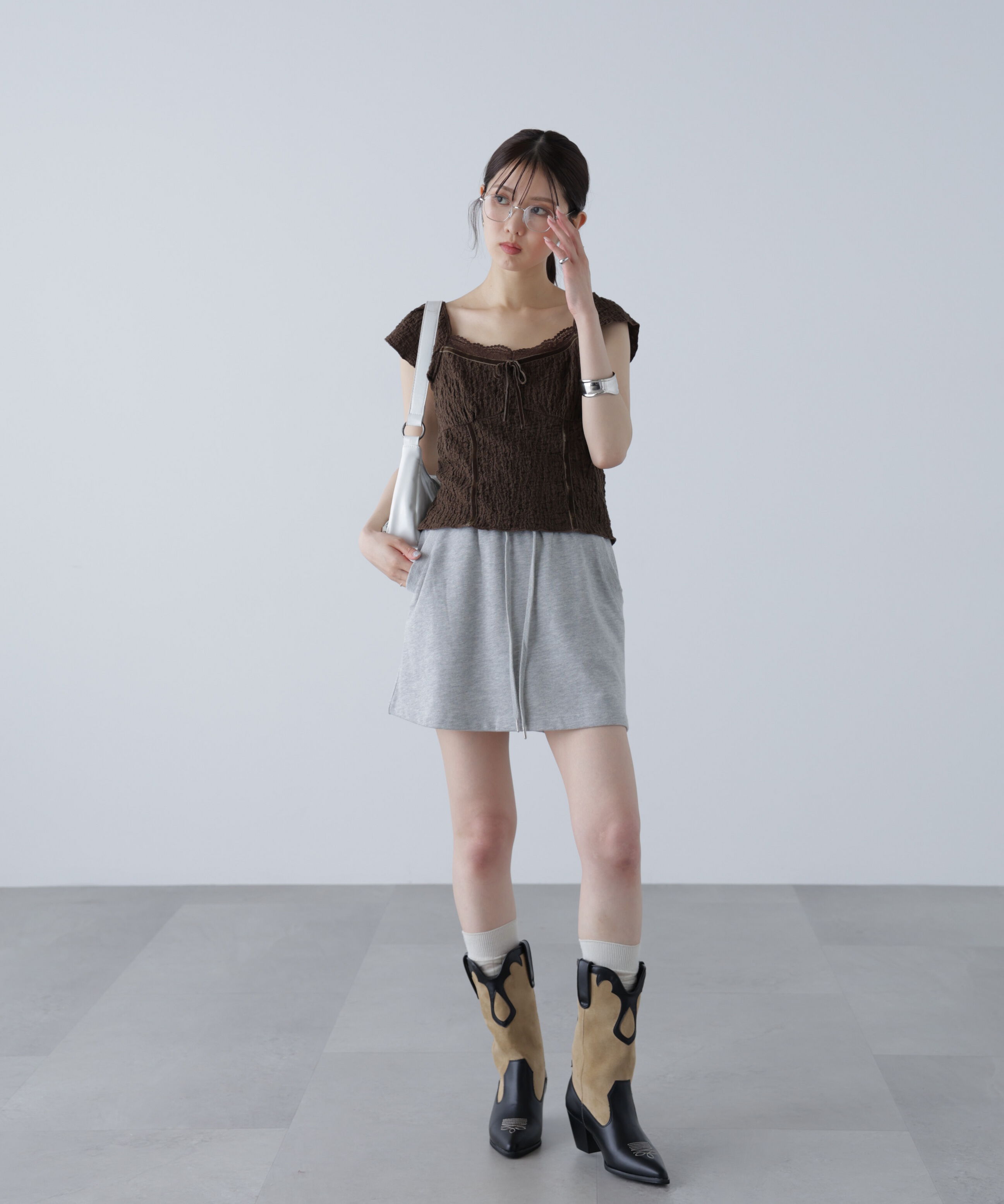  「レーストリムカットジャガードカットソー」|Tシャツ・カットソー|