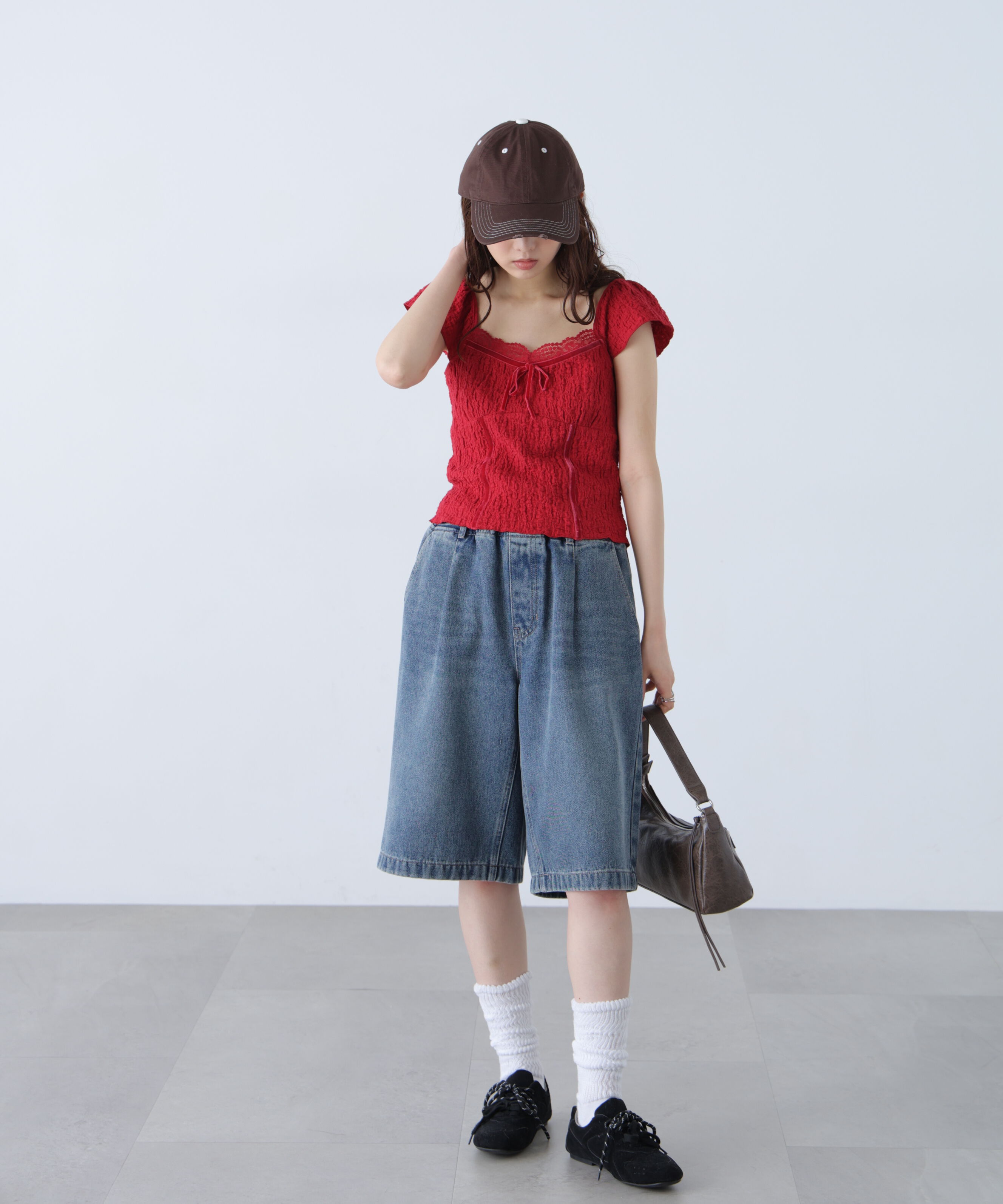  「レーストリムカットジャガードカットソー」|Tシャツ・カットソー|