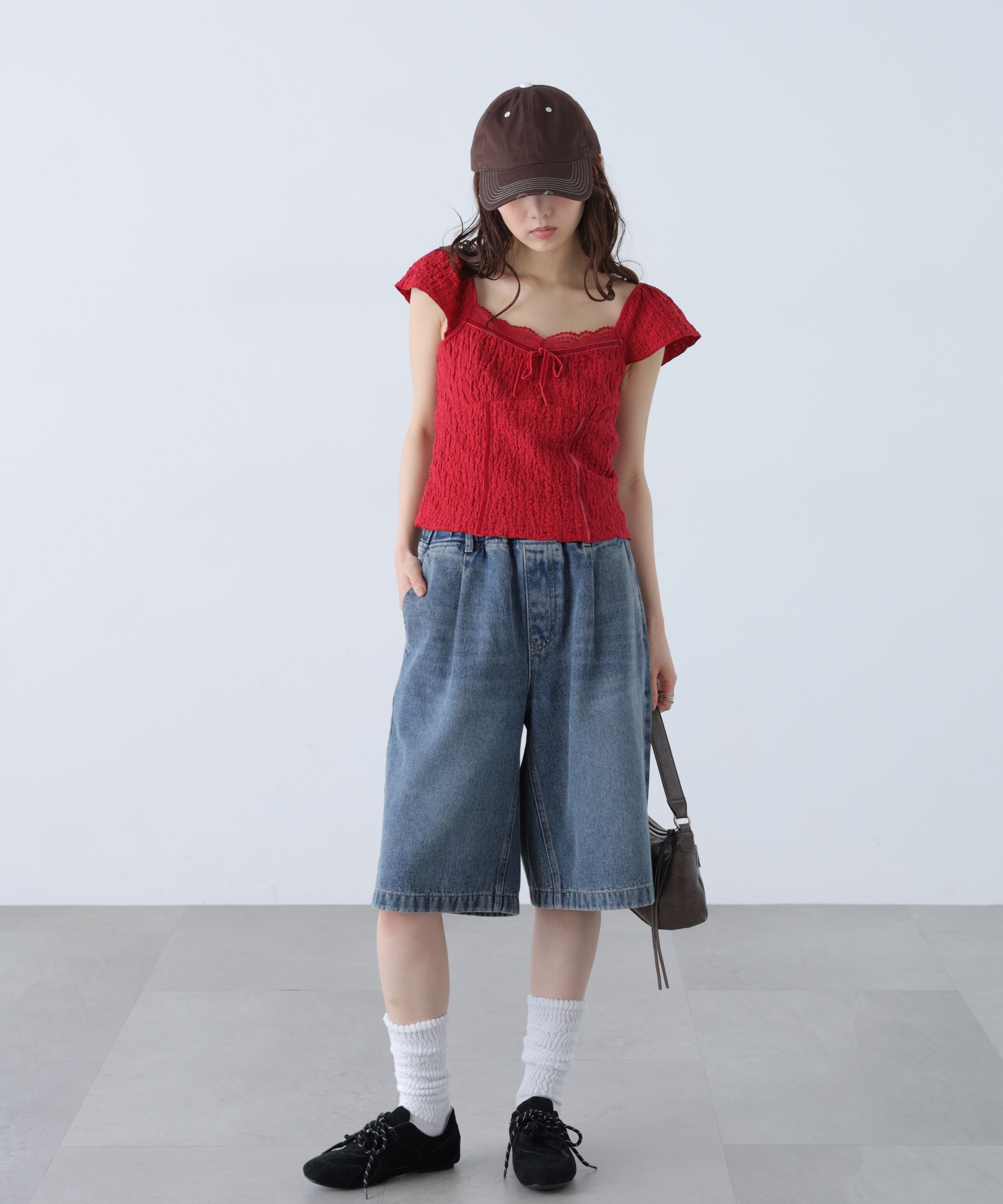  「レーストリムカットジャガードカットソー」|Tシャツ・カットソー|