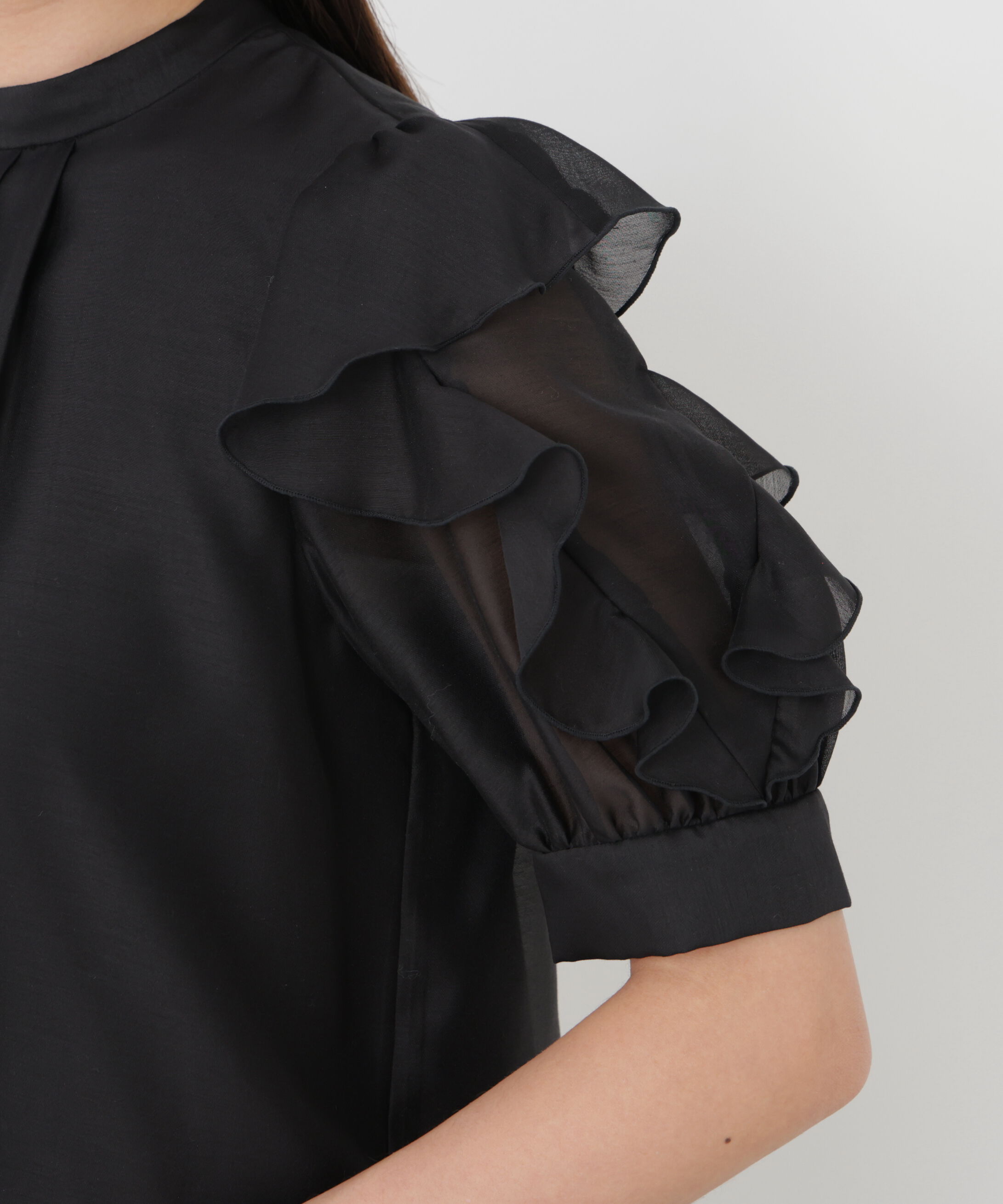 PROPORTION BODY DRESSING「＜ウォッシャブル＞フリルスリーブタックブラウス　26SS」|シャツ・ブラウス|