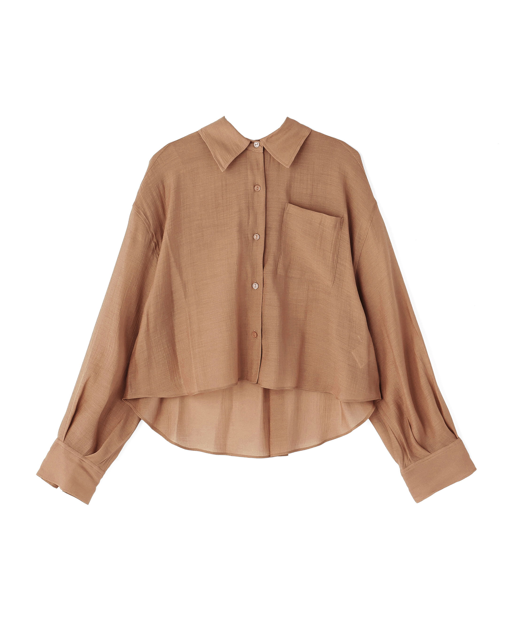 PROPORTION BODY DRESSING「短丈シアーシャツ 26SS」|シャツ・ブラウス|