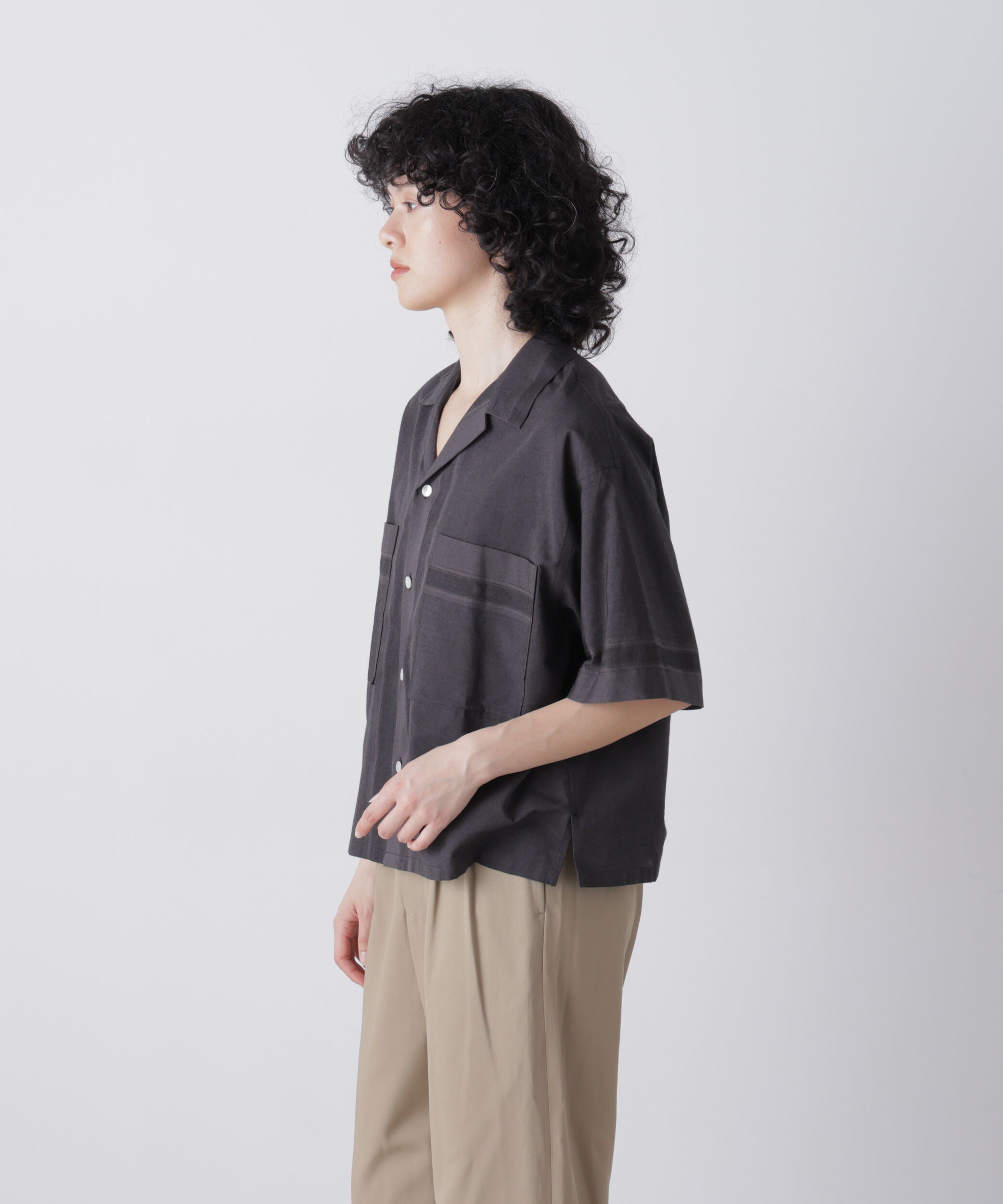 YLEVE 「YLEVE / DOBBY STRIPE CHAMBRAY SHIRT」|シャツ・ブラウス|