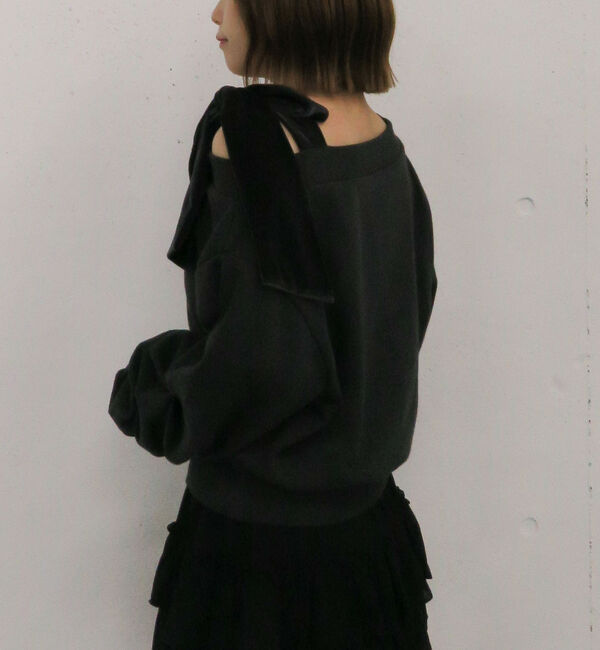 archives「ベロアリボンタックオフショルスウェット」|Tシャツ・カットソー|