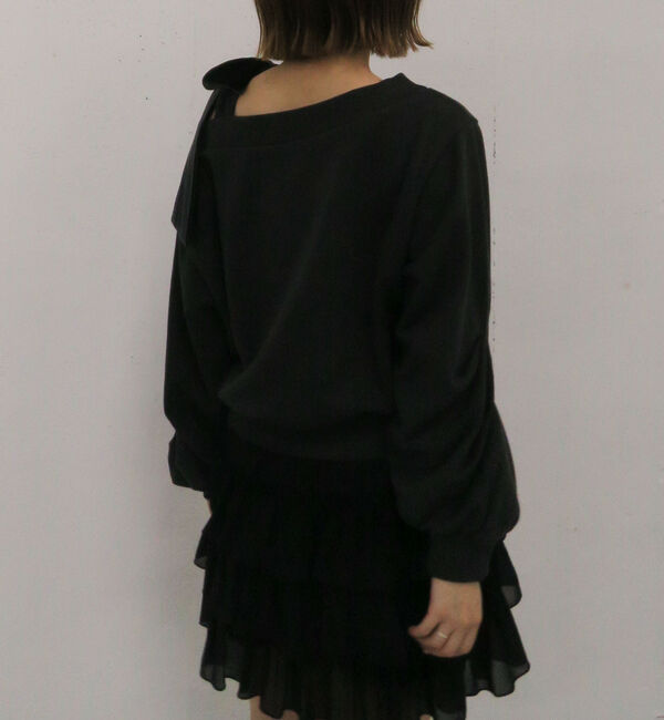 archives「ベロアリボンタックオフショルスウェット」|Tシャツ・カットソー|