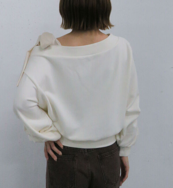 archives「ベロアリボンタックオフショルスウェット」|Tシャツ・カットソー|