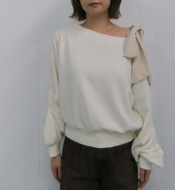 archives「ベロアリボンタックオフショルスウェット」|Tシャツ・カットソー|