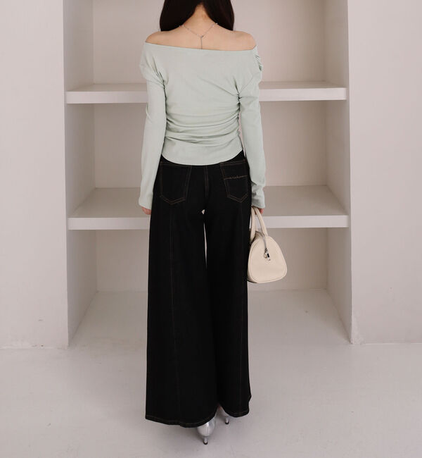 archives「【ＯＮかわ】クロスタックドレープオフショルカットＴＯＰＳ」|Tシャツ・カットソー|
