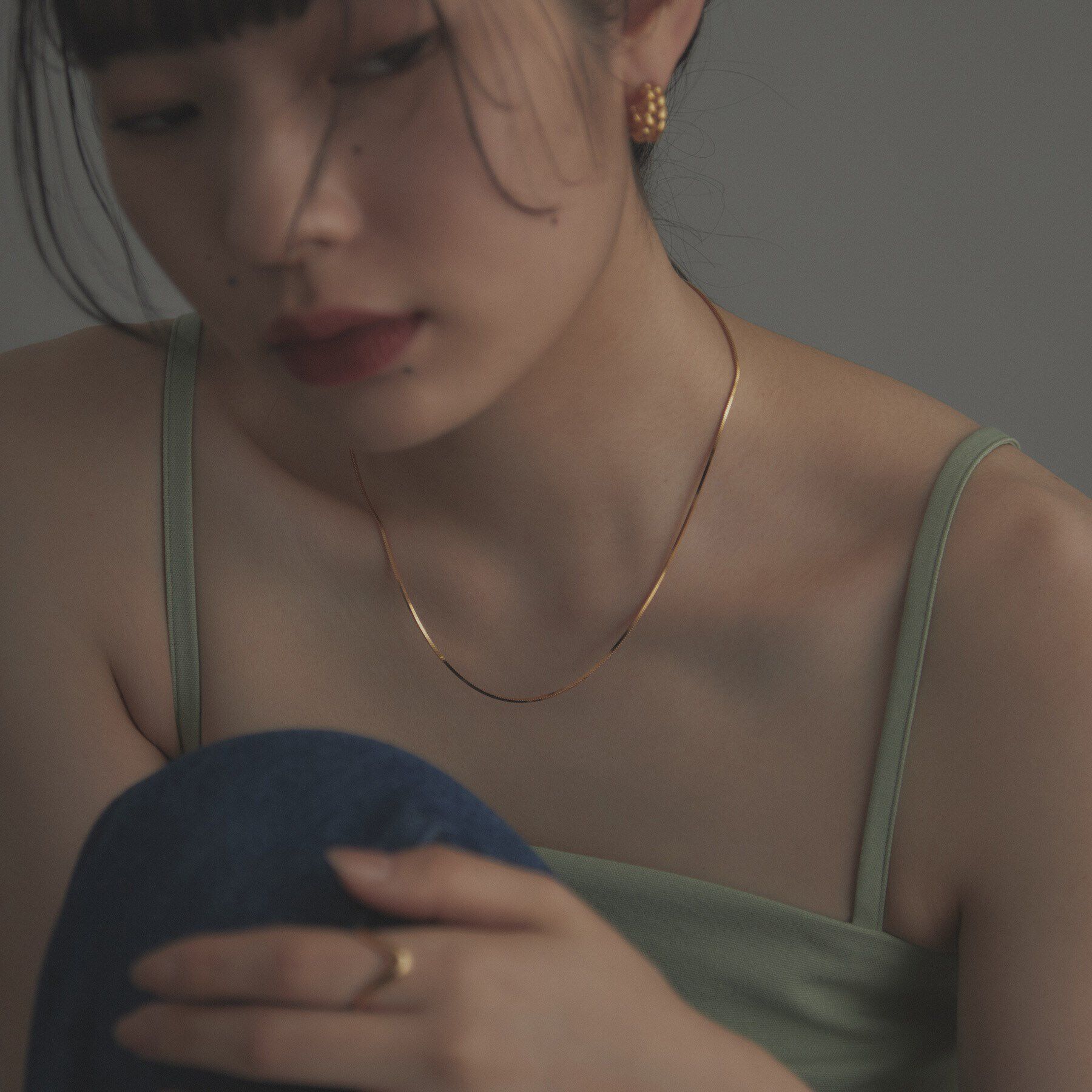 COCOSHNIK ONKITSCH「シルバー デザインチェーン コンパクトネックレス GP」|ネックレス|