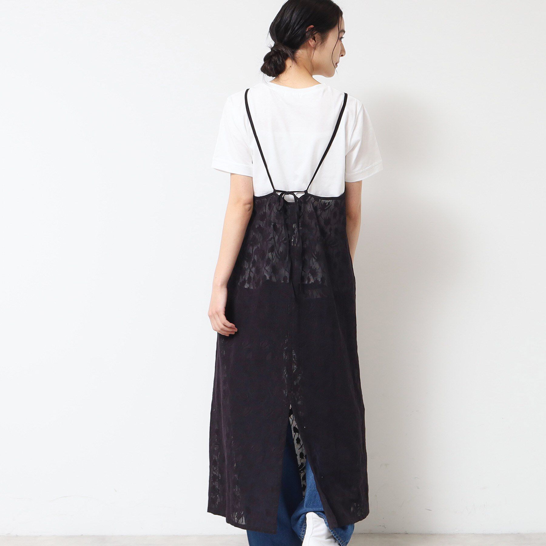 Dessin「【洗える】刺繍柄インドレースキャミワンピース」|ワンピース|