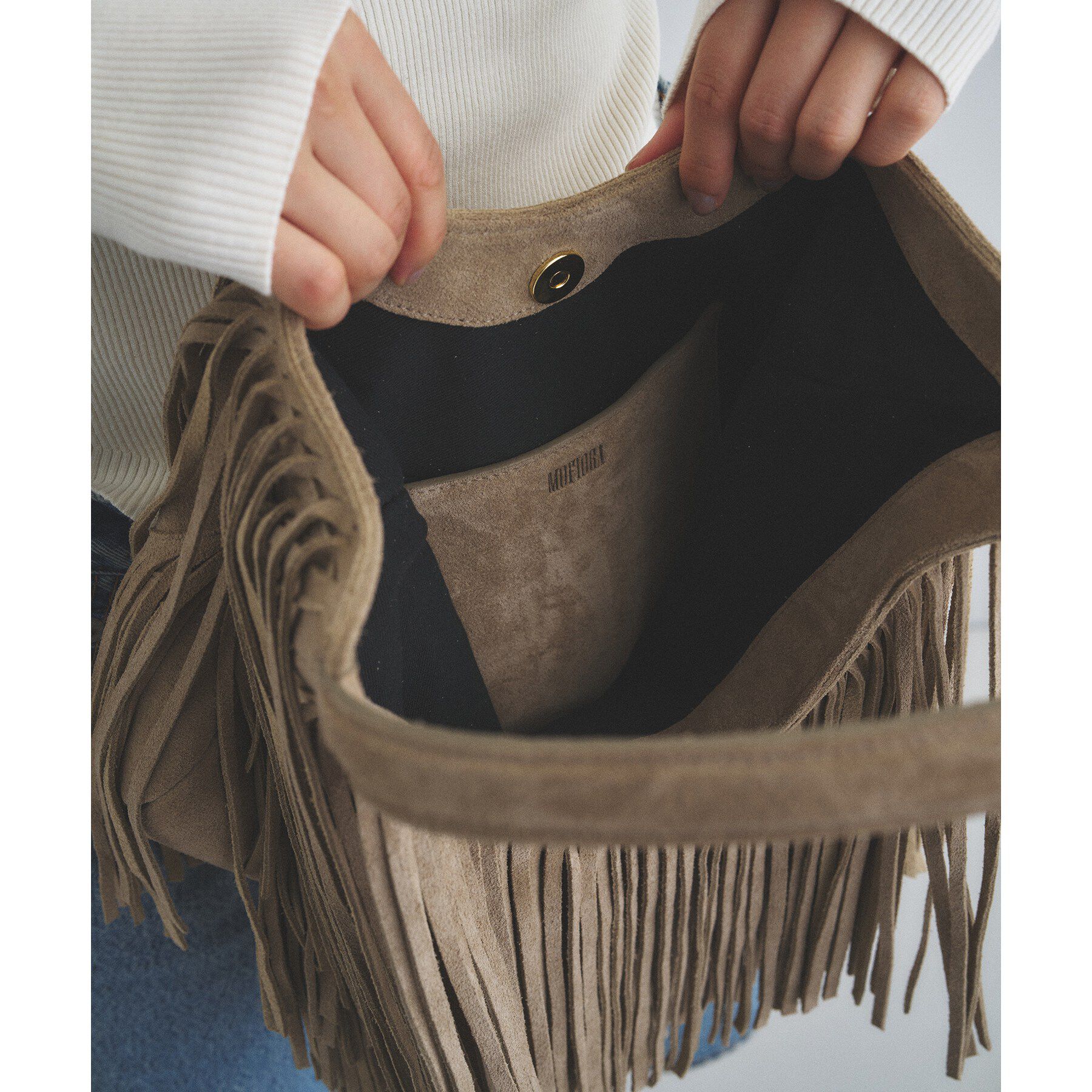 CODE A「MOFIORA｜LUNA LARGE fringe」|トートバッグ|
