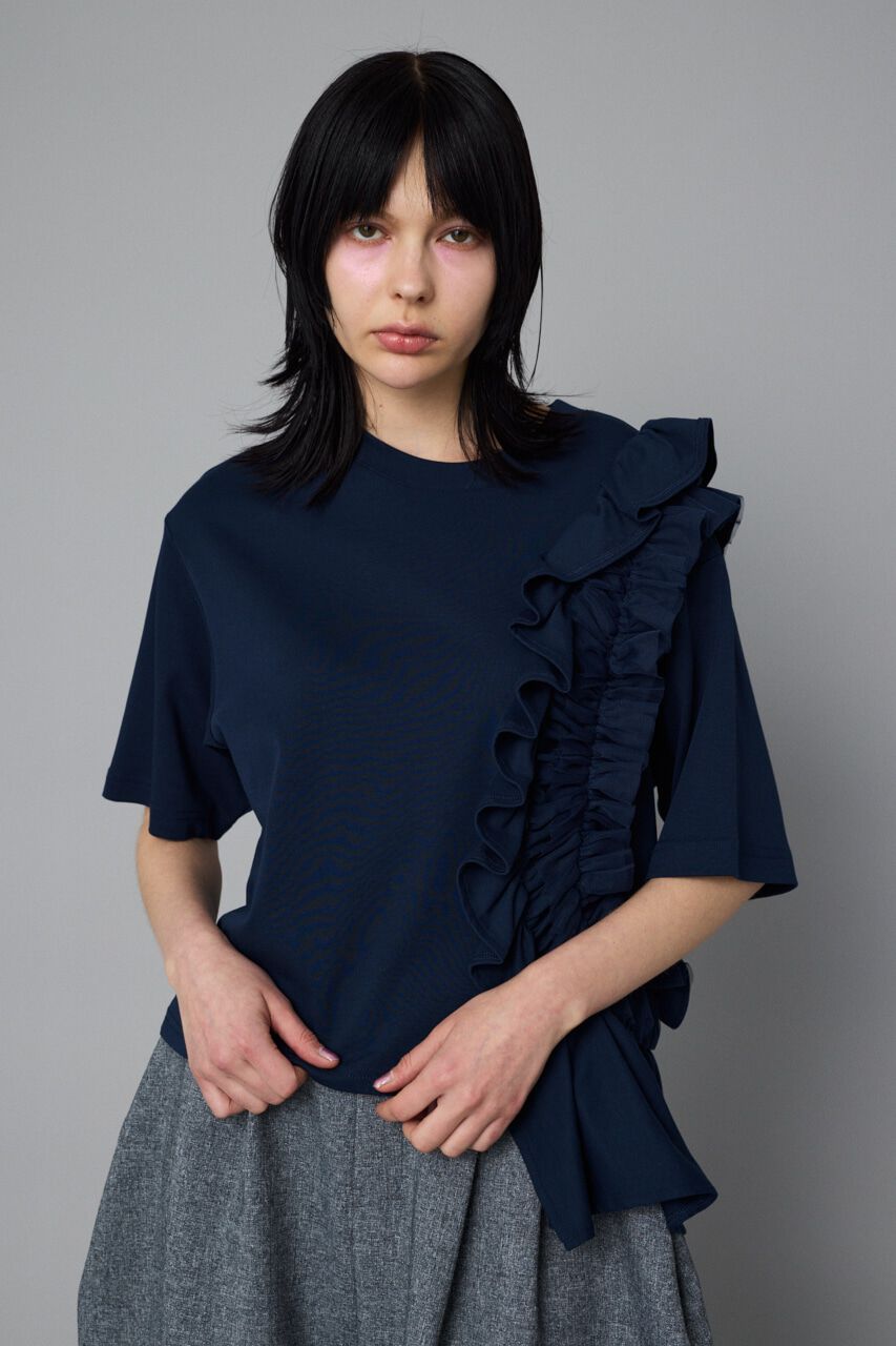 HeRIN.CYE「Many frill cut tops」|シャツ・ブラウス|NVY