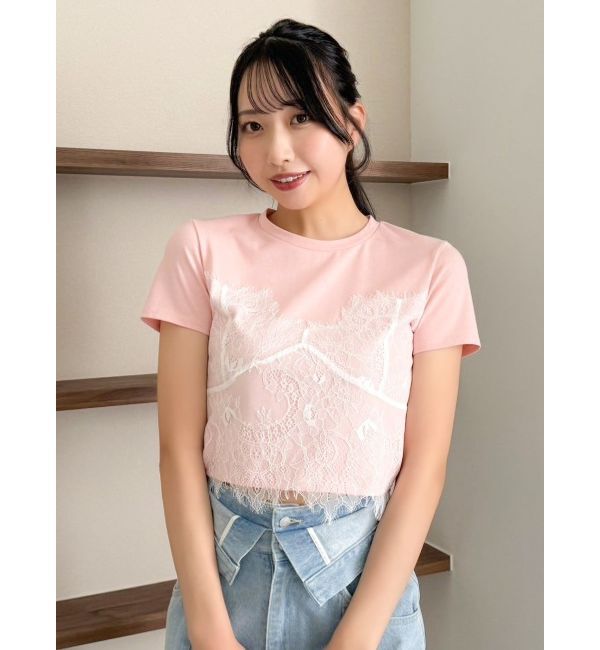 dazzlin「レースキャミレイヤードTシャツ」|Tシャツ・カットソー|