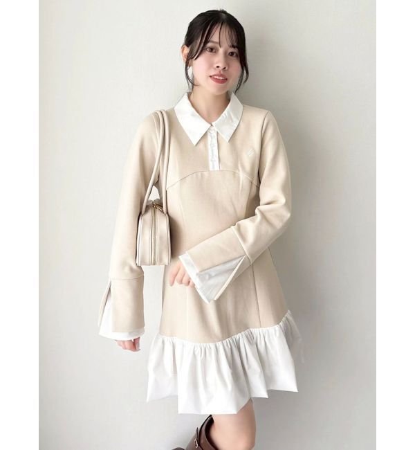 dazzlin「【WEB限定】ポロバルーンスソミニワンピース」|ワンピース|