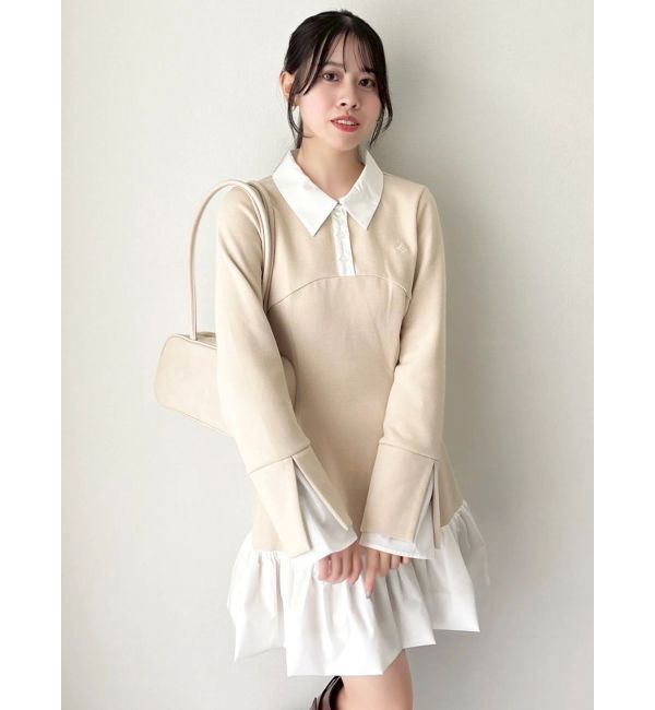 dazzlin「【WEB限定】ポロバルーンスソミニワンピース」|ワンピース|
