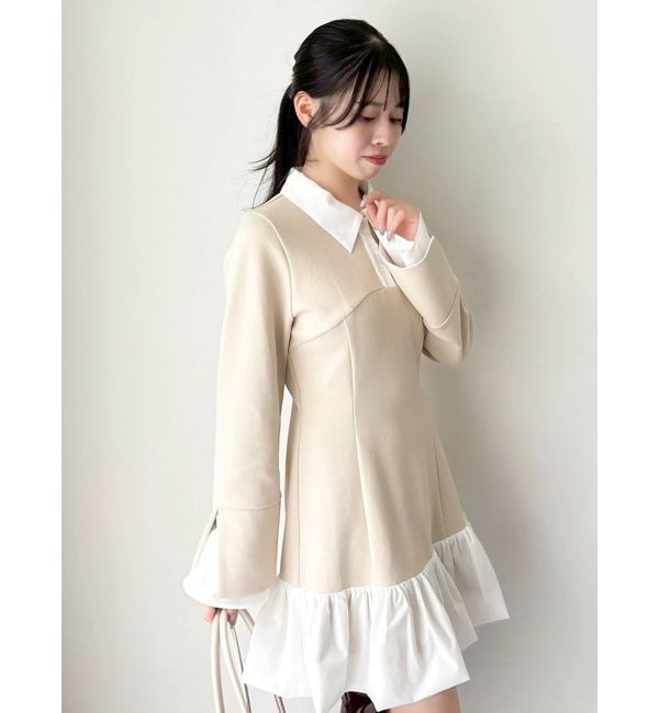 dazzlin「【WEB限定】ポロバルーンスソミニワンピース」|ワンピース|
