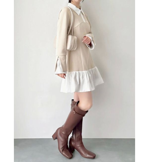 dazzlin「【WEB限定】ポロバルーンスソミニワンピース」|ワンピース|