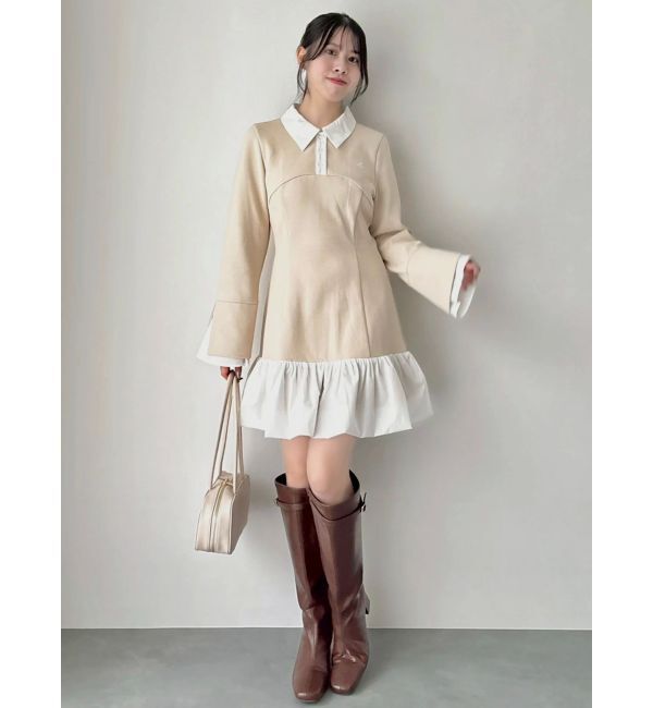 dazzlin「【WEB限定】ポロバルーンスソミニワンピース」|ワンピース|