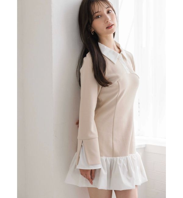 dazzlin「【WEB限定】ポロバルーンスソミニワンピース」|ワンピース|