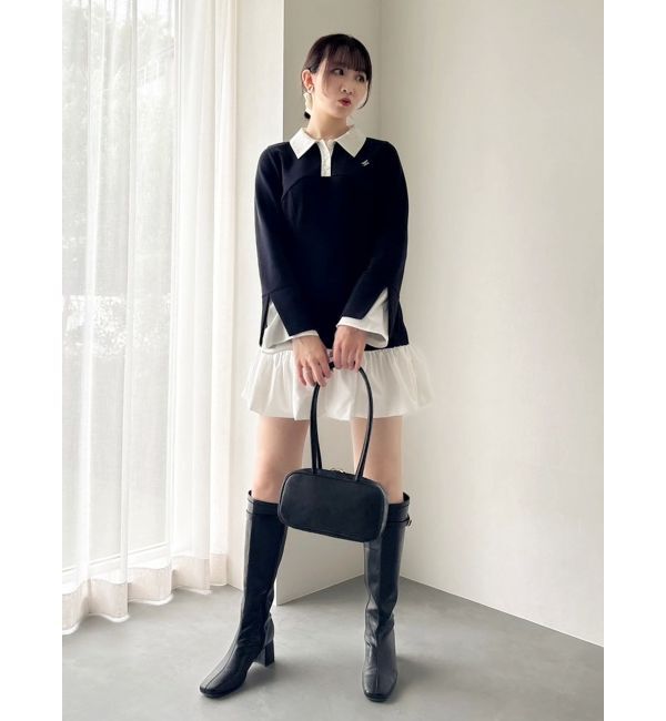 dazzlin「【WEB限定】ポロバルーンスソミニワンピース」|ワンピース|
