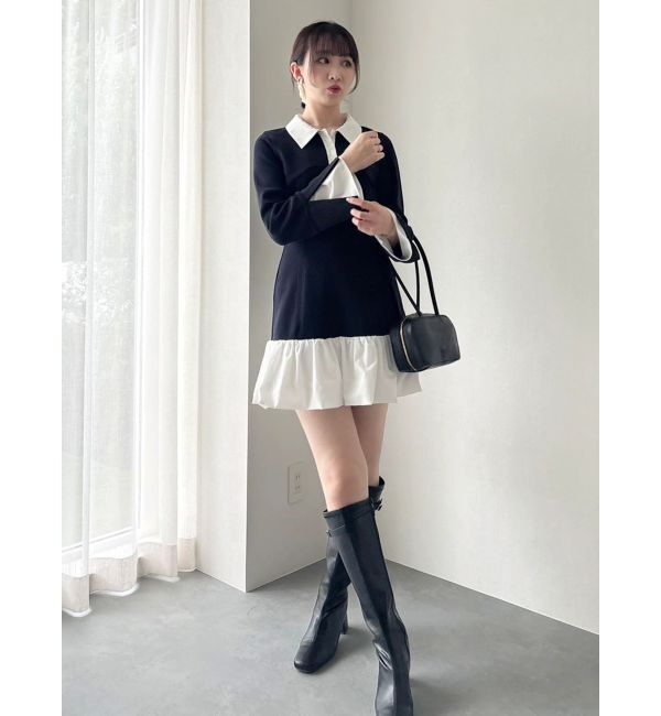 dazzlin「【WEB限定】ポロバルーンスソミニワンピース」|ワンピース|