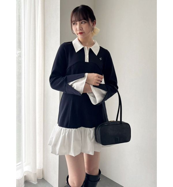 dazzlin「【WEB限定】ポロバルーンスソミニワンピース」|ワンピース|