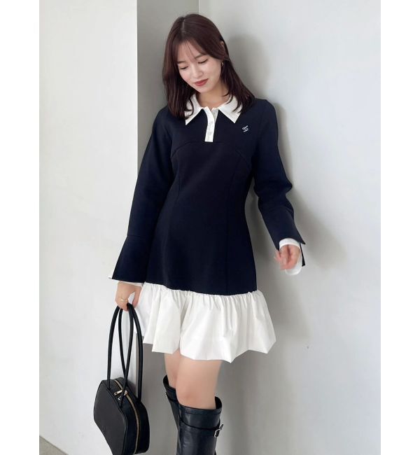 dazzlin「【WEB限定】ポロバルーンスソミニワンピース」|ワンピース|