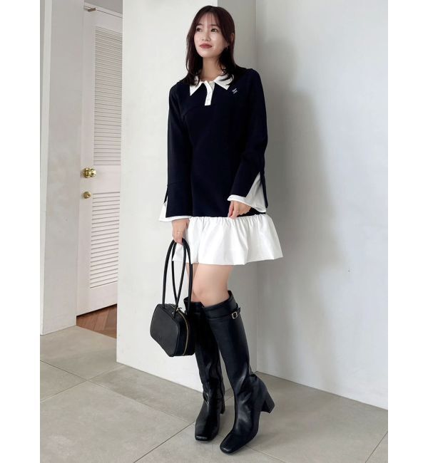 dazzlin「【WEB限定】ポロバルーンスソミニワンピース」|ワンピース|