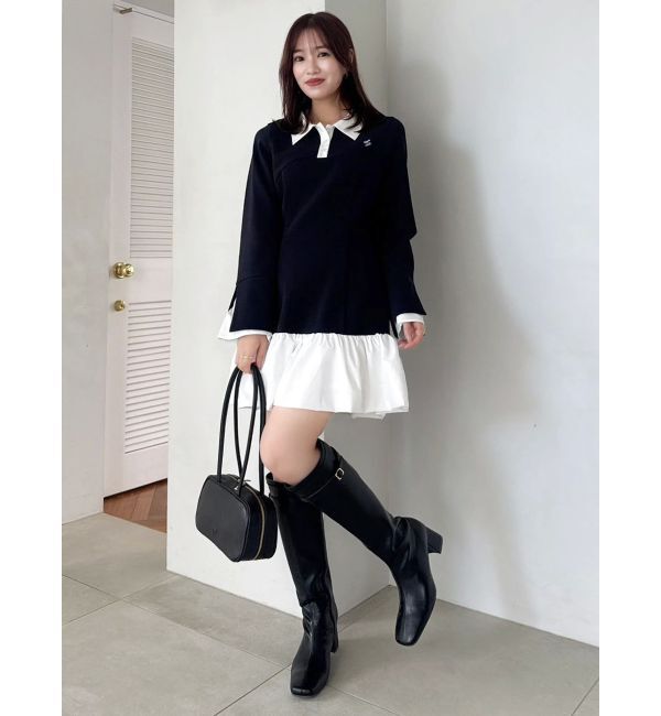 dazzlin「【WEB限定】ポロバルーンスソミニワンピース」|ワンピース|