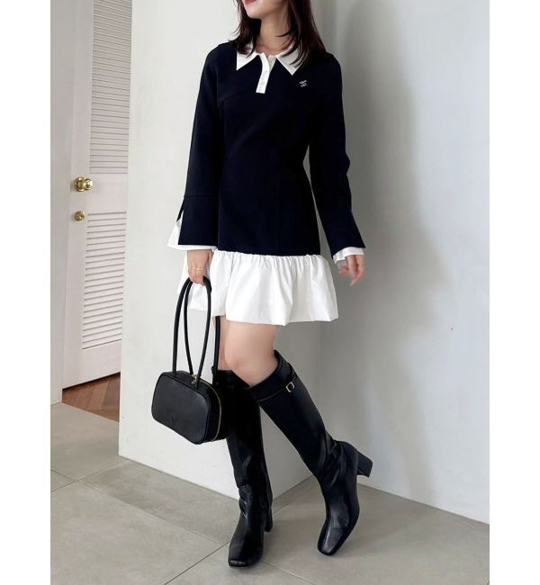 dazzlin「【WEB限定】ポロバルーンスソミニワンピース」|ワンピース|