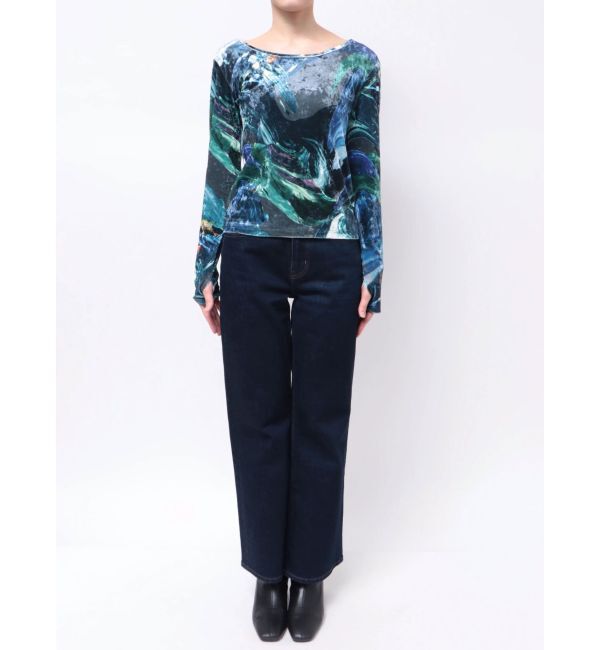 MURUA「ニュアンスプリントベロアトップス」|Tシャツ・カットソー|