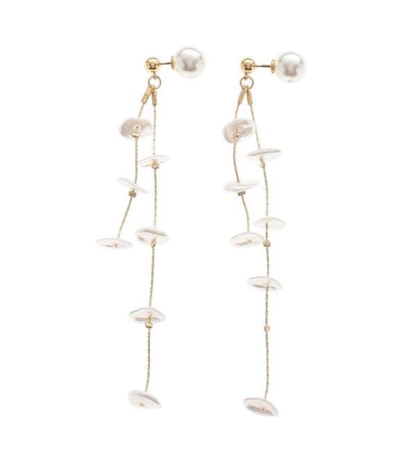 LAGUNAMOON「LADYフラットフェイクパールピアス」|ピアス|