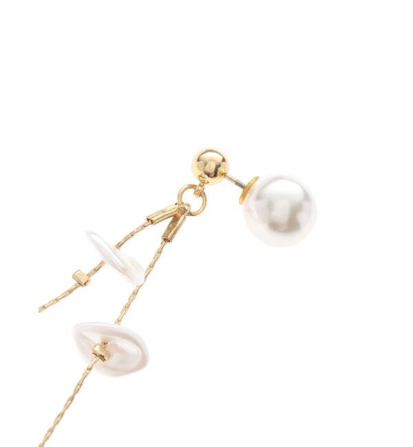 LAGUNAMOON「LADYフラットフェイクパールピアス」|ピアス|