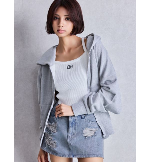 GYDA「GYDA LOOSEスウェットZIP UPパーカー」|パーカー|