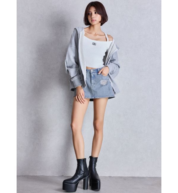 GYDA「GYDA LOOSEスウェットZIP UPパーカー」|パーカー|