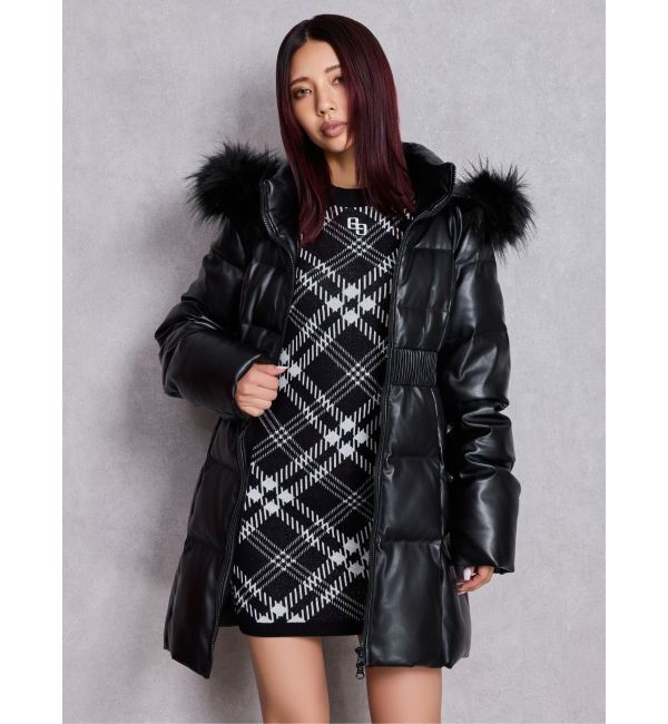 GYDA「GG embroideryラメCHECKニットワンピース」|ワンピース|