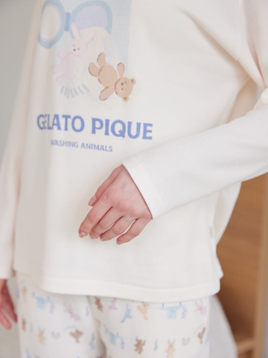 gelato pique「ウォッシングアニマルワンポイントロンT」|ルームウェア|