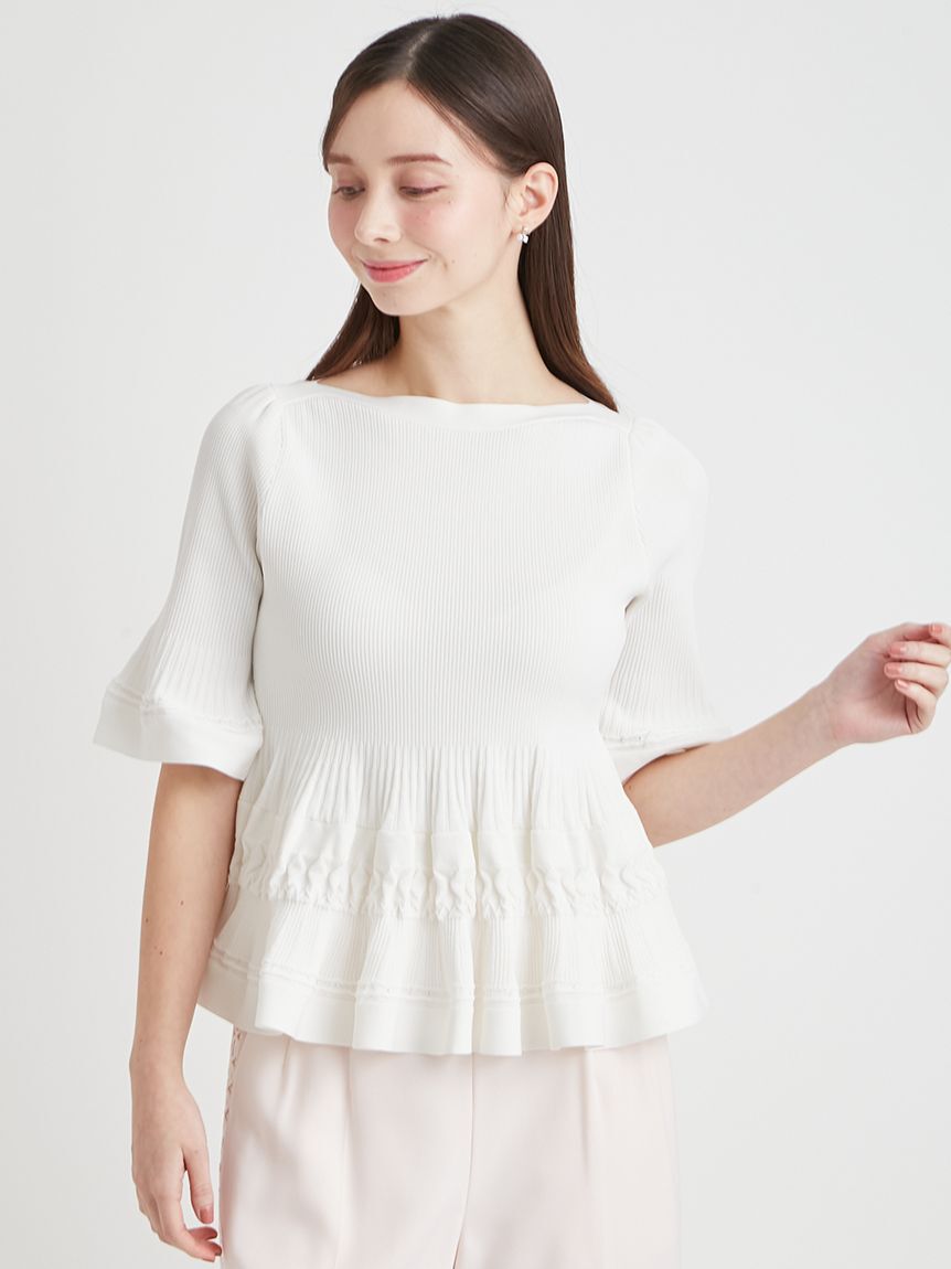 CELFORD「【洗える】テクスチャードニットプルオーバー」|Tシャツ・カットソー|OWHT