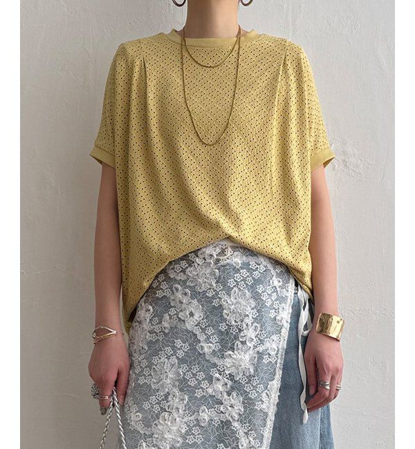 Lbc with Life「【お得だ値】冷感アイレットレースプルオーバー」|Tシャツ・カットソー|