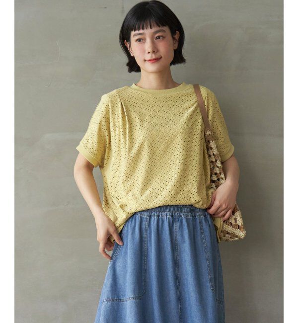 Lbc with Life「【お得だ値】冷感アイレットレースプルオーバー」|Tシャツ・カットソー|
