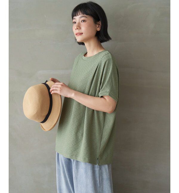 Lbc with Life「【お得だ値】冷感アイレットレースプルオーバー」|Tシャツ・カットソー|