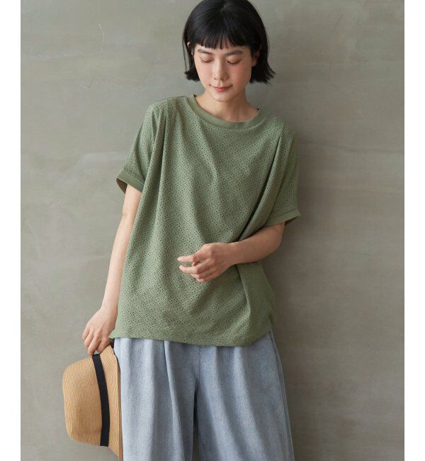 Lbc with Life「【お得だ値】冷感アイレットレースプルオーバー」|Tシャツ・カットソー|