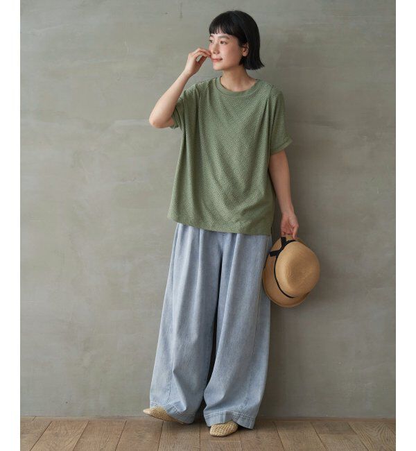 Lbc with Life「【お得だ値】冷感アイレットレースプルオーバー」|Tシャツ・カットソー|