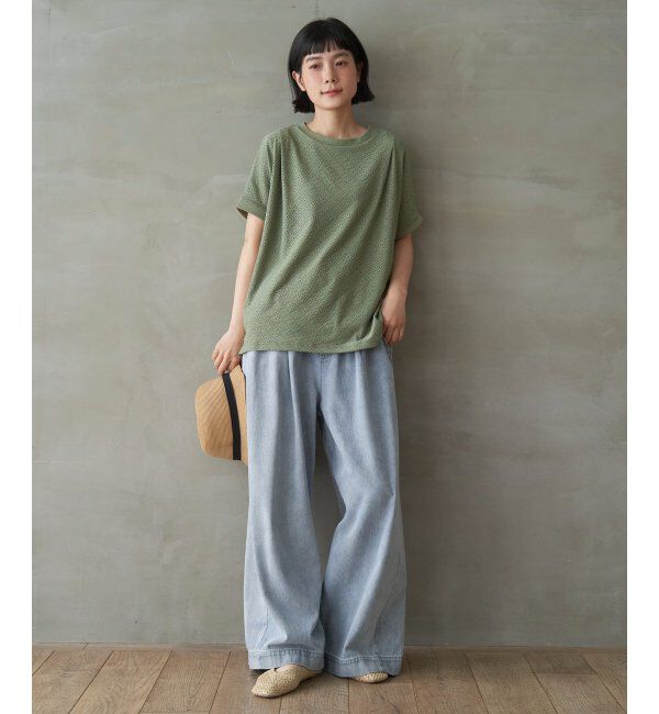 Lbc with Life「【お得だ値】冷感アイレットレースプルオーバー」|Tシャツ・カットソー|
