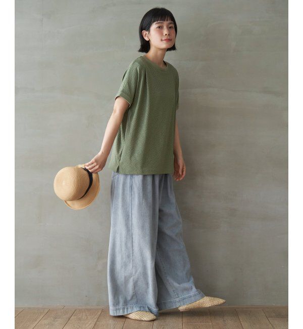 Lbc with Life「【お得だ値】冷感アイレットレースプルオーバー」|Tシャツ・カットソー|