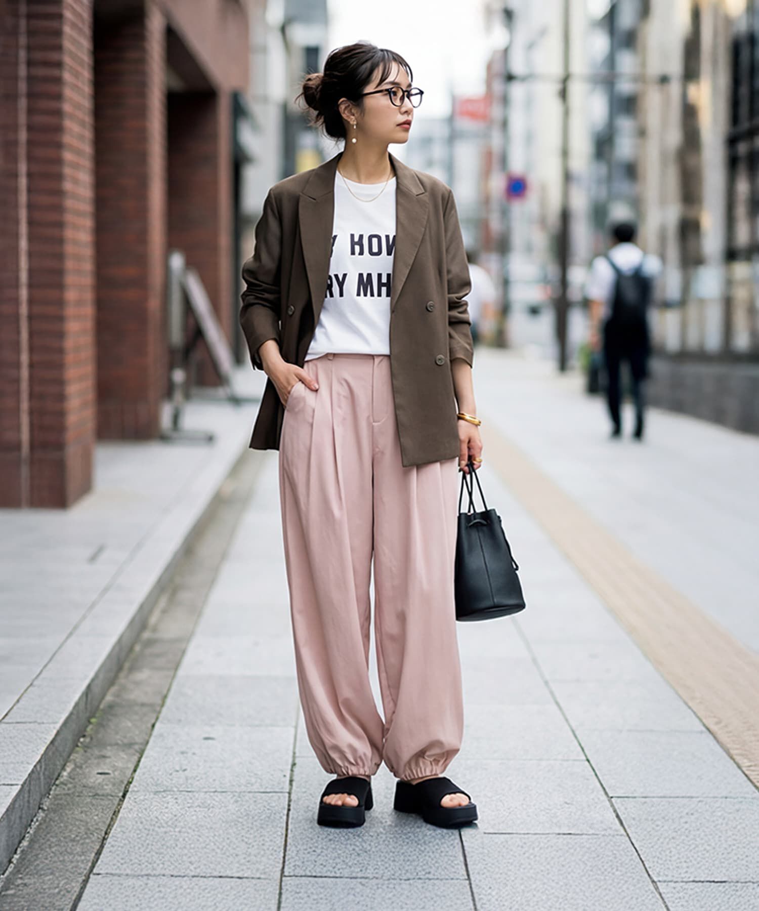 STYLE DELI「【selection】しなやかライトなタックパラシュートパンツ」|スラックス|