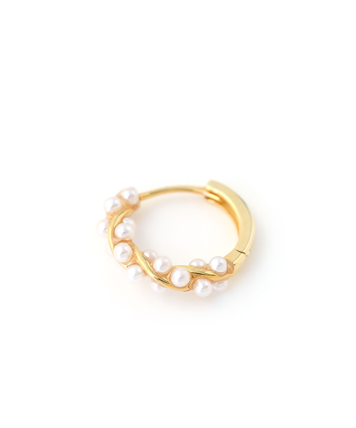 colleca la「[silver925]ツイストパールフープピアス〈金属アレルギー対応〉」|ピアス|