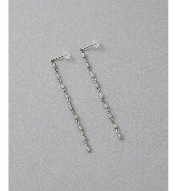 ete「ナチュラルストーン ロング ピアス」|ピアス|