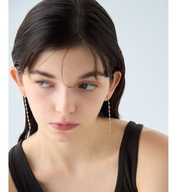 ete「ナチュラルストーン ロング ピアス」|ピアス|