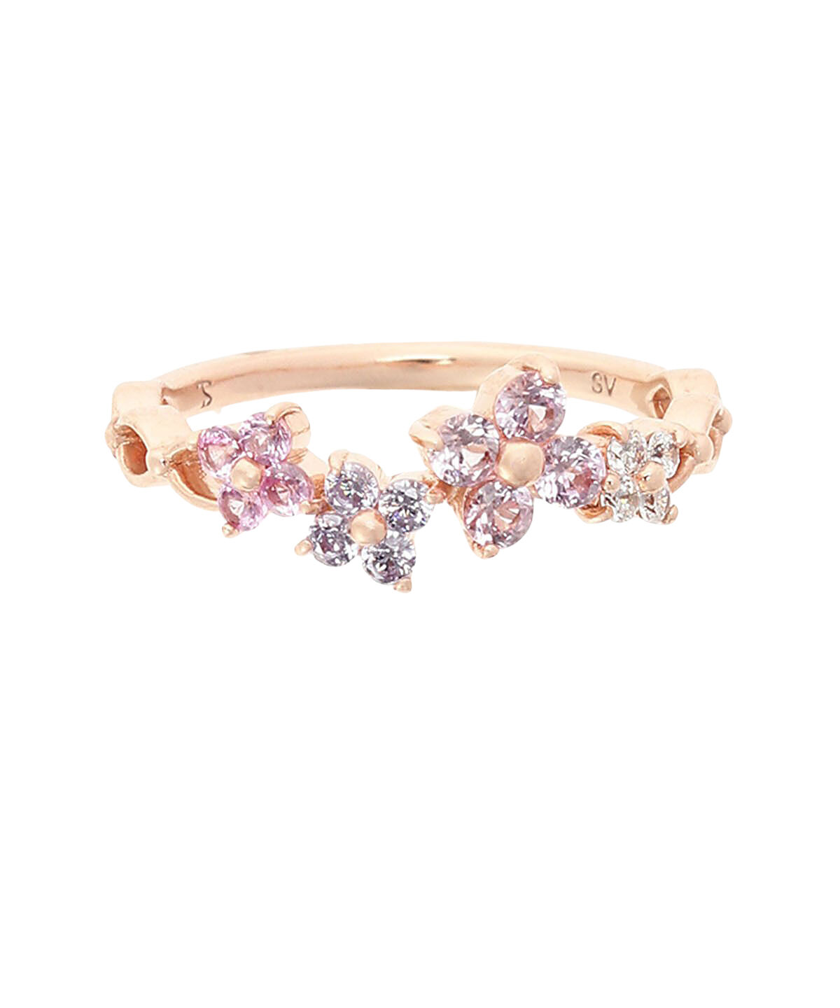 Samantha Tiara「フラワーモチーフバンド　グラデーション リング」|リング|SILVER PGﾒｯｷ
