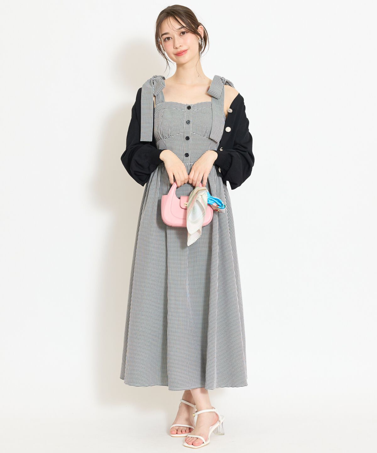 WILLSELECTION「リボンショルダーギャザーワンピース」|ワンピース|